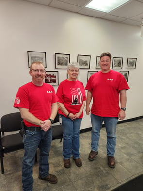 Chet Wadzin, Dean Miller and Rich Lewis at our Hunlock, PA location