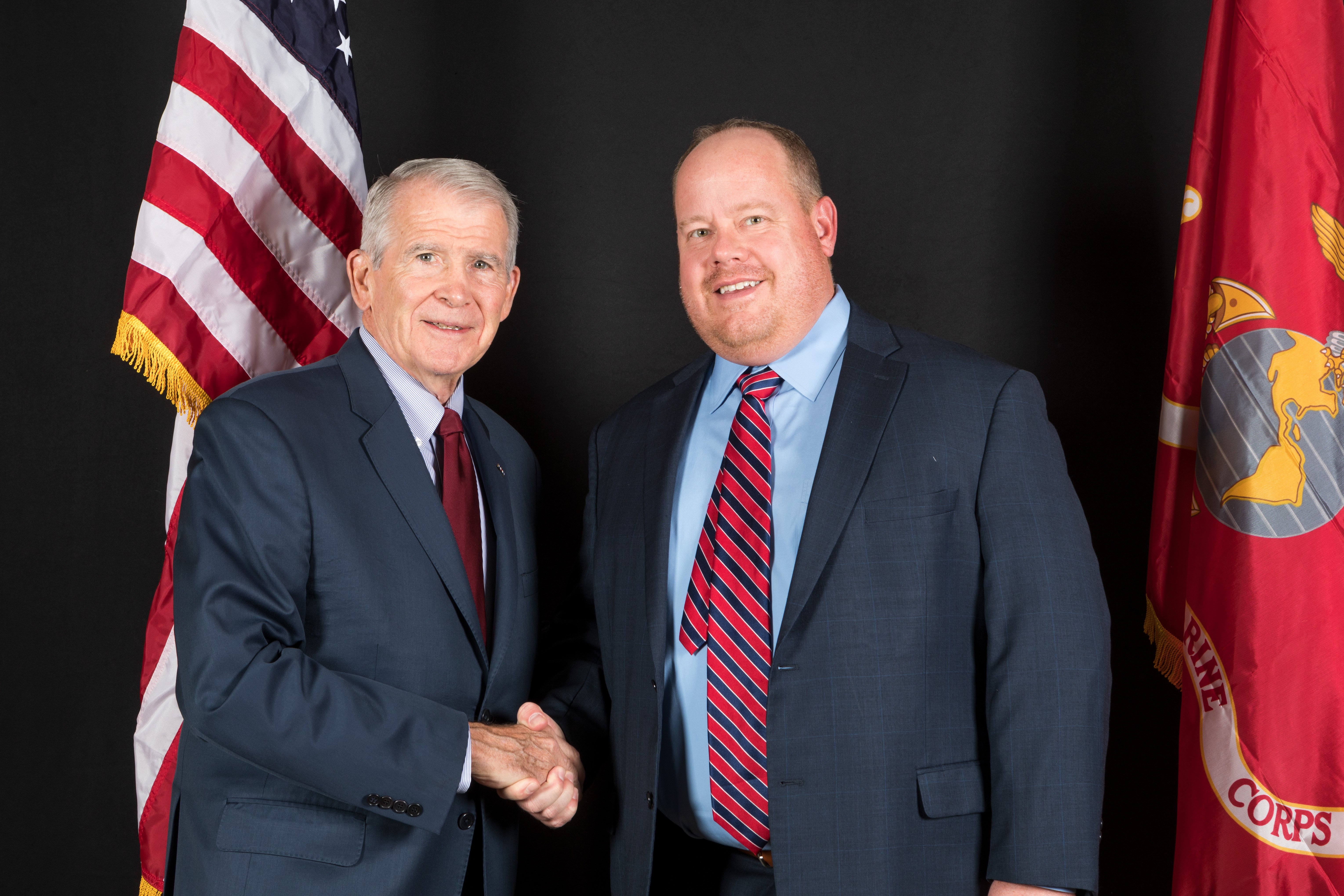 Lt. Col. Oliver North and Anthony Cox