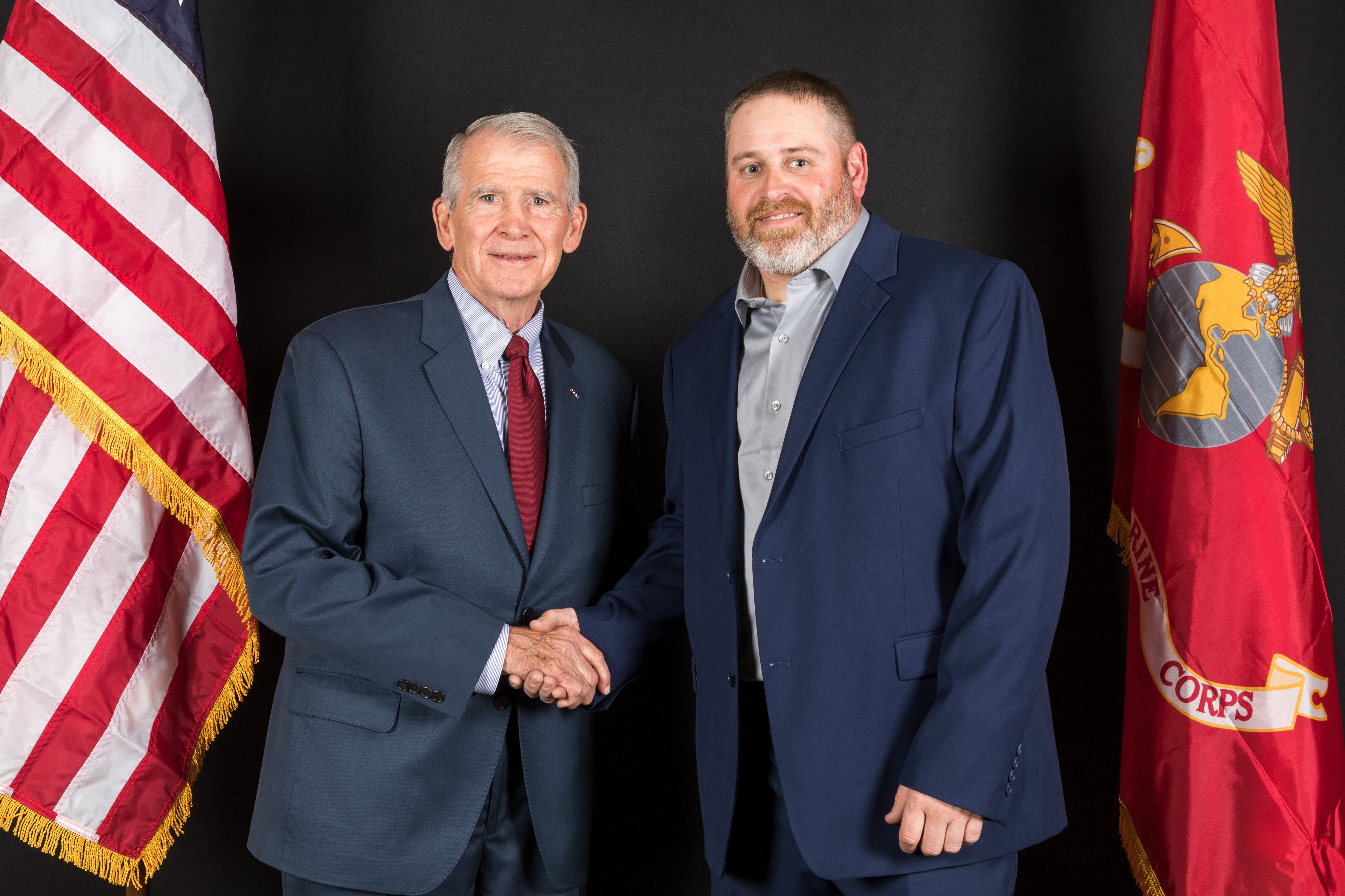 Lt. Col. Oliver North and Jeremy Miller