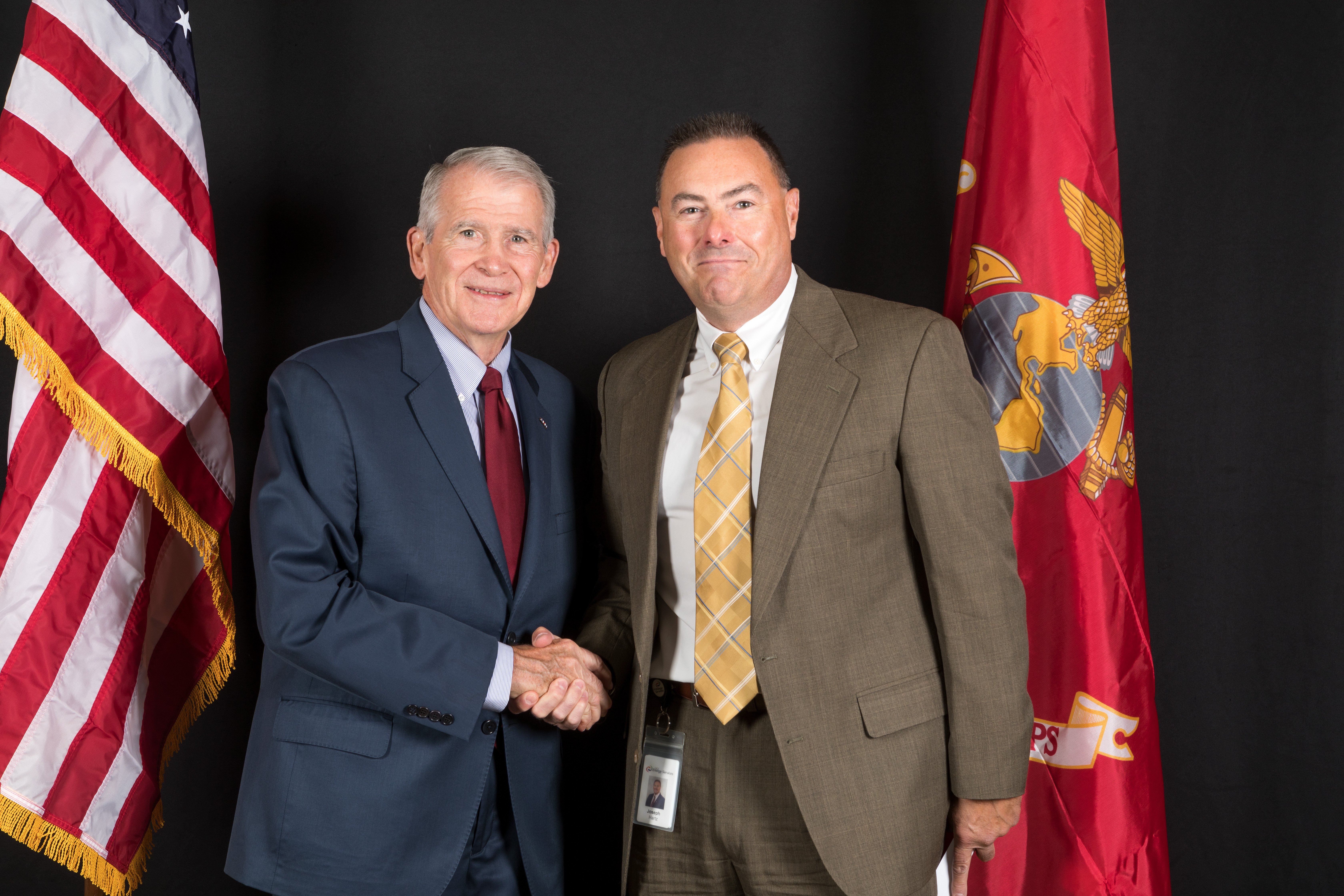 Lt. Col. Oliver North and Joe Hartz