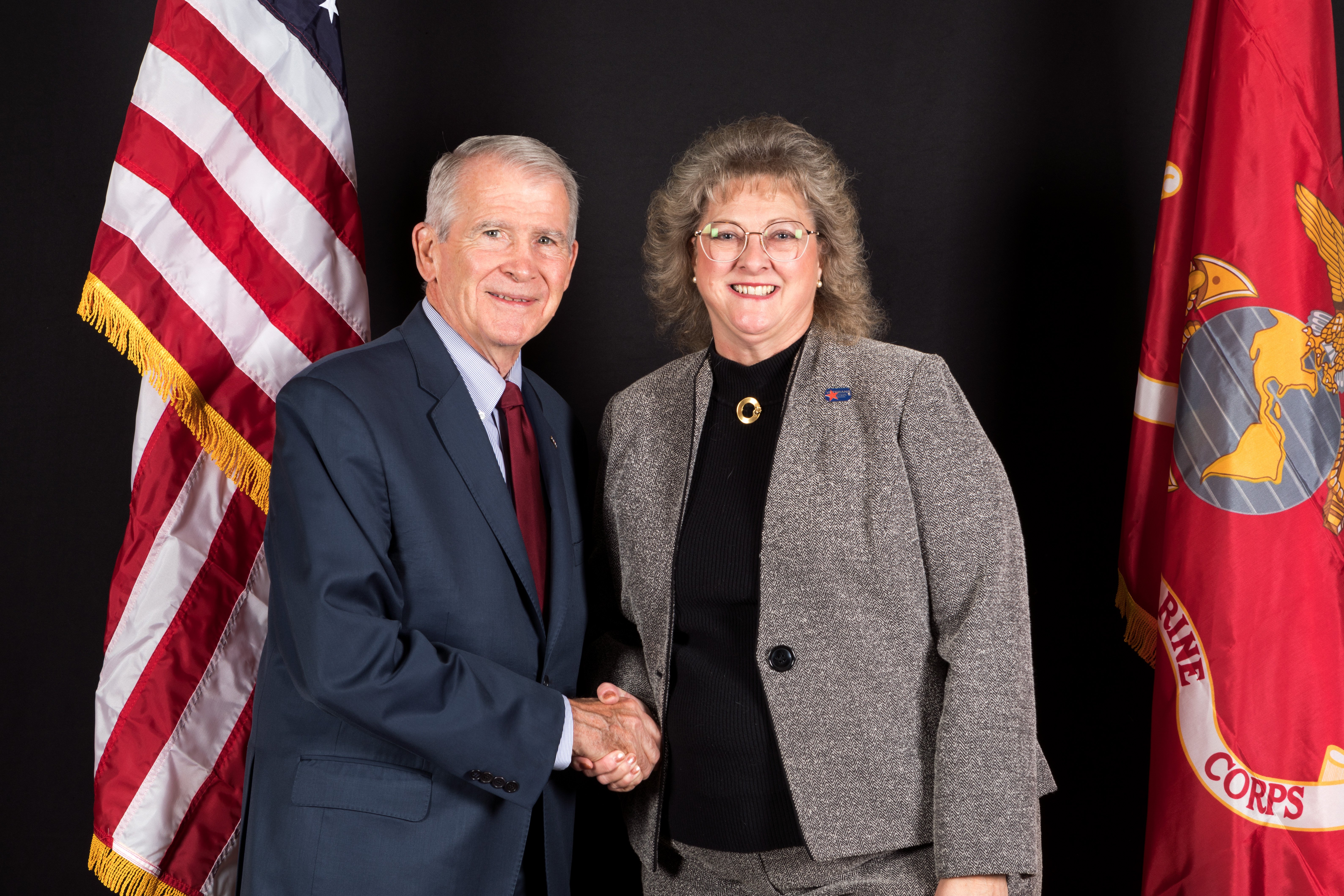 Lt. Col. Oliver North and Melinda Deamer