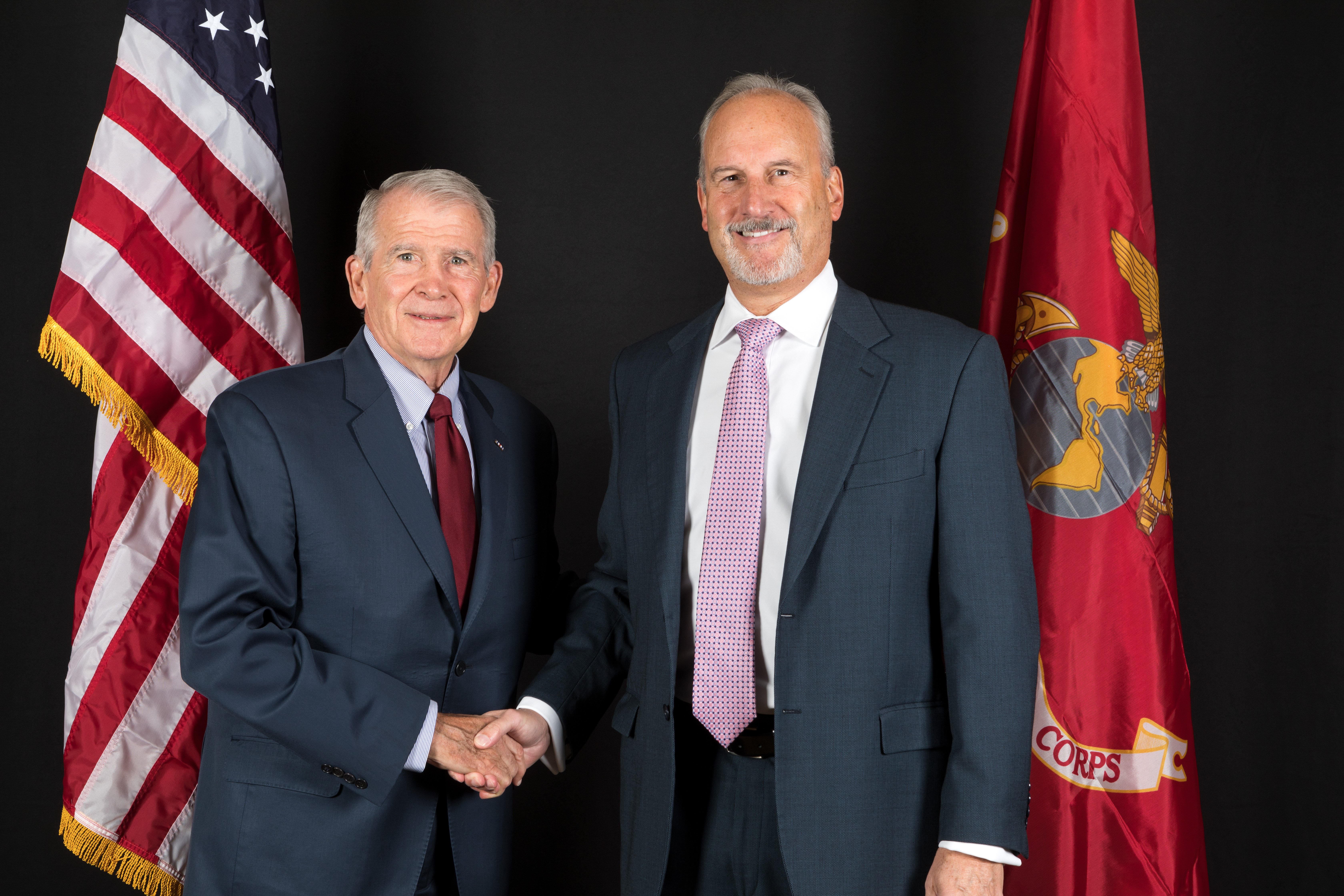 Lt. Col. Oliver North and Mike Gibbs