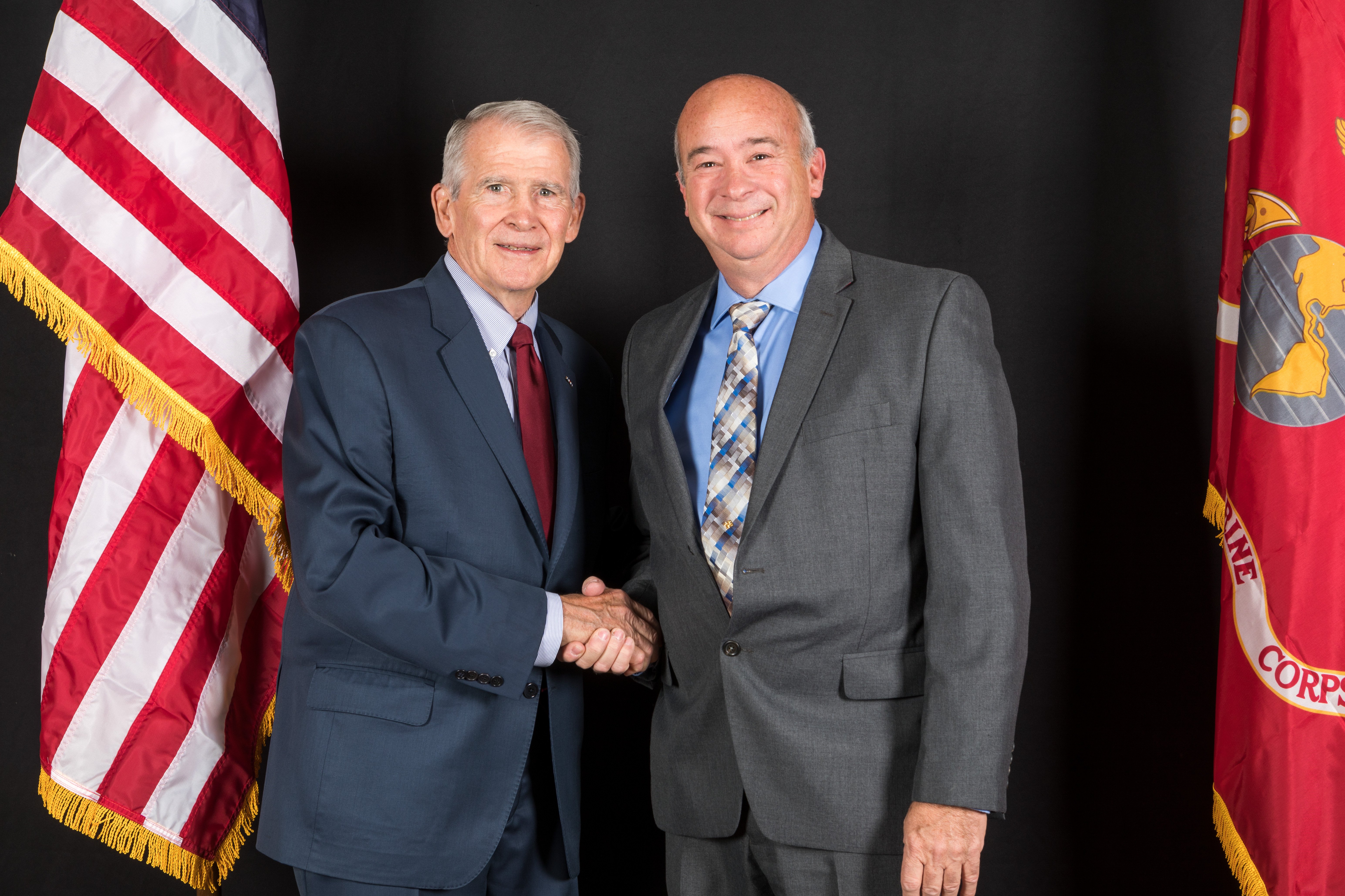 Lt. Col. Oliver North and Peter Quattrini