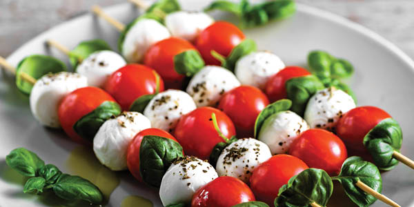 caprese skews